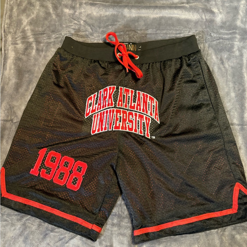 Men's Athletic Shorts - Black and Red